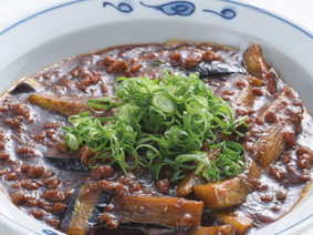 茄子の辛子炒め